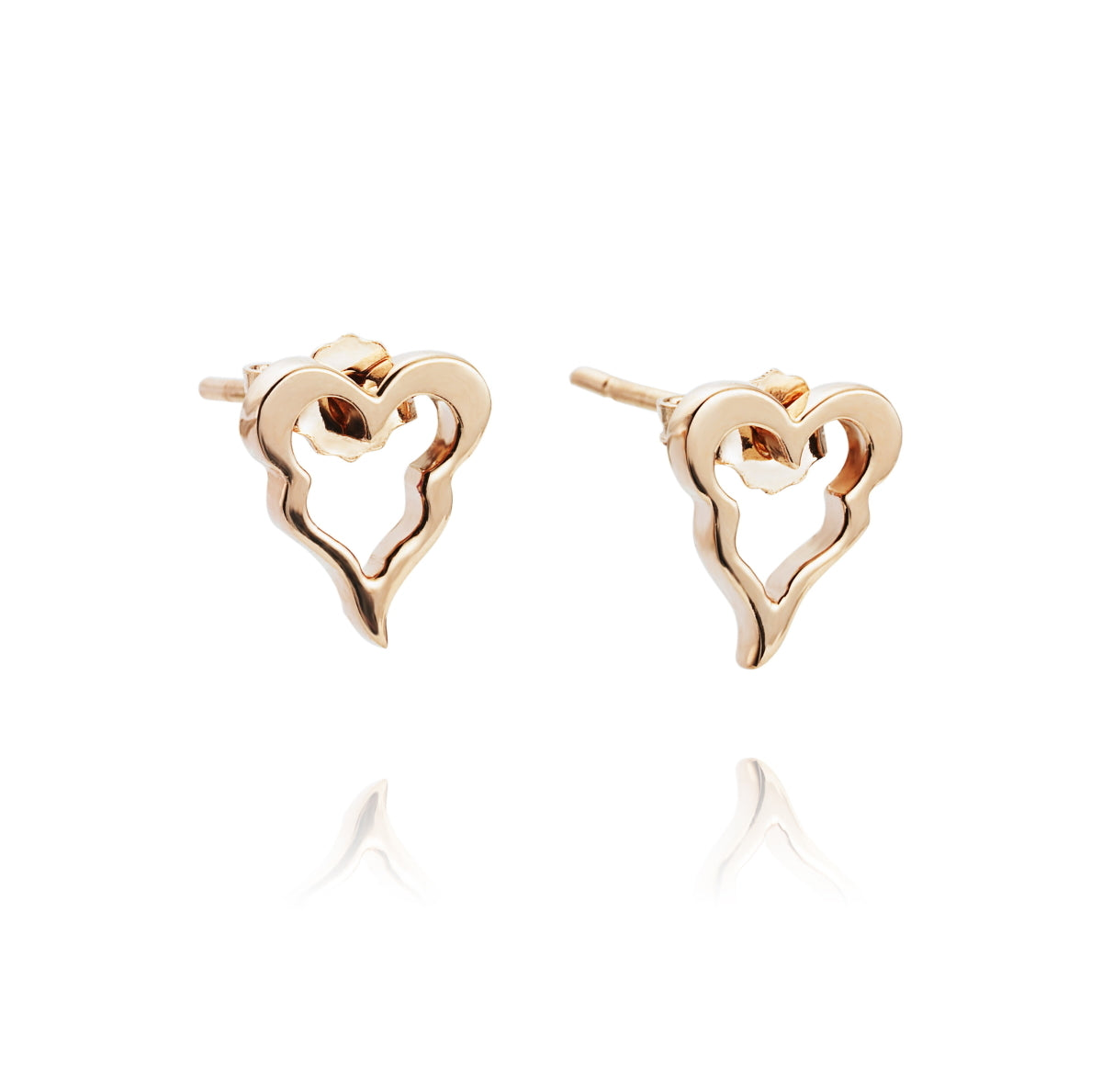 Crazy Heart Ear Gold