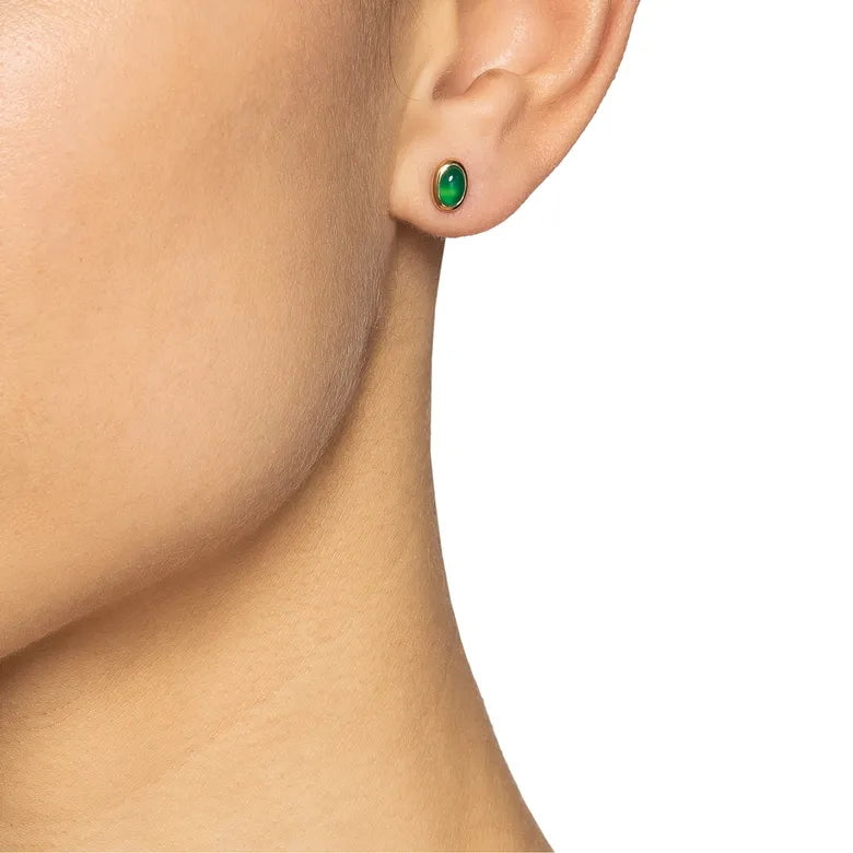 EfvaAttling-love-bead-earrings-green-agate-gold