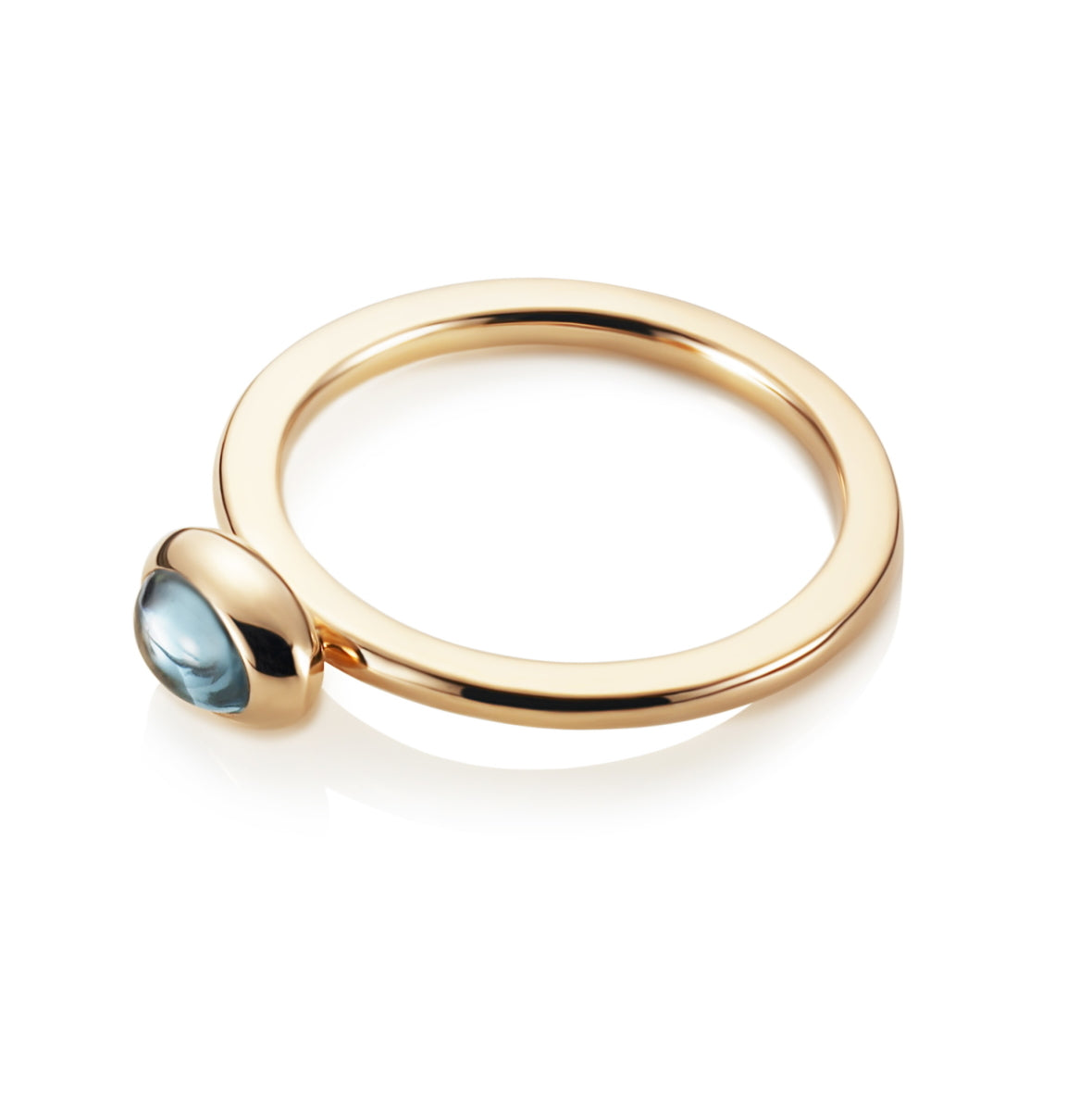 Love Bead Ring Topaz Gold