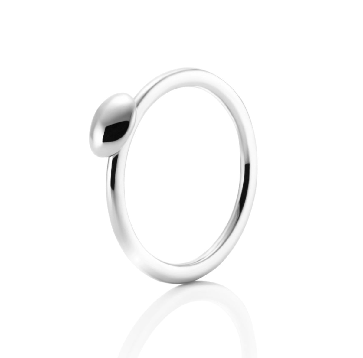 Love Bead Ring White Gold