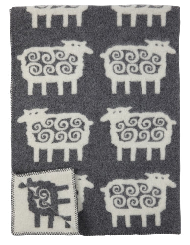 Klippan Sheep Wool Blanket Grey