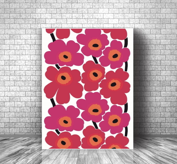 Marimekko Unikko Red Fabric Canvas