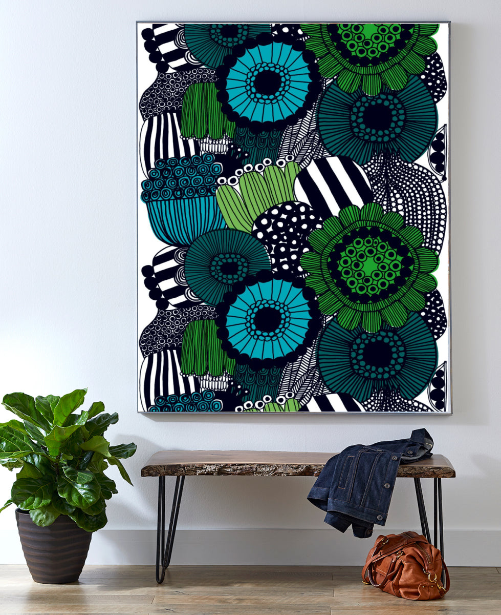 Marimekko Siirtolapuutarha Green Fabric Canvas