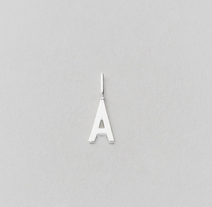 Charm Silver 10mm A-Z