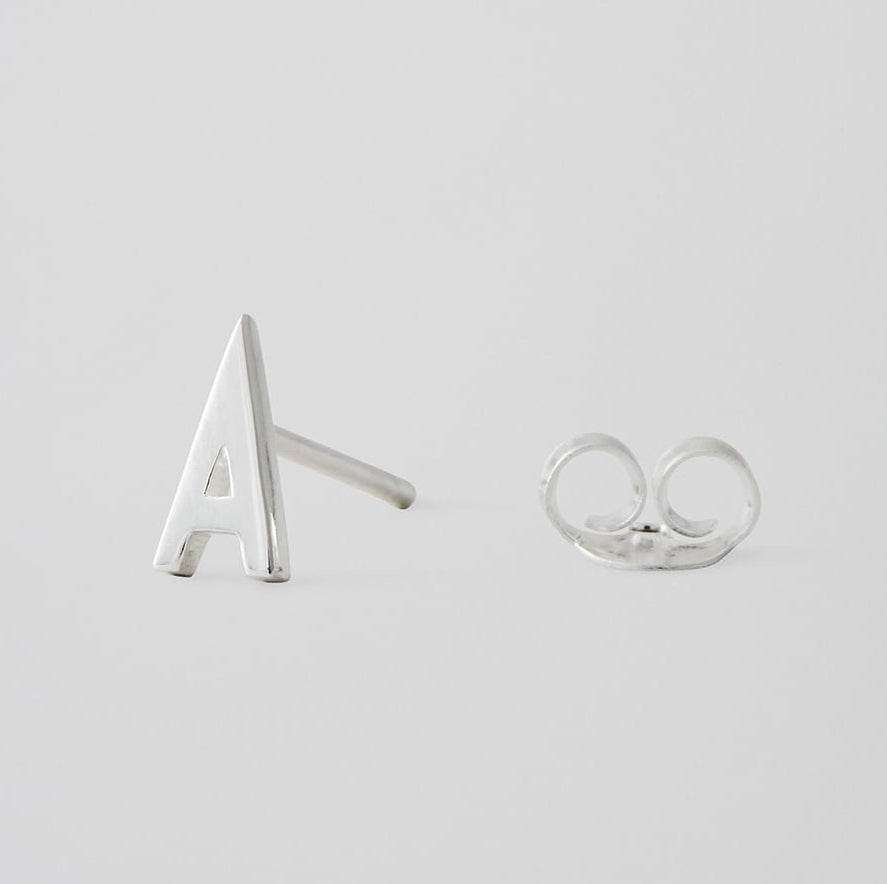 Earring Stud Silver A-Z