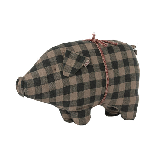 Maileg Pig Small Green Checked