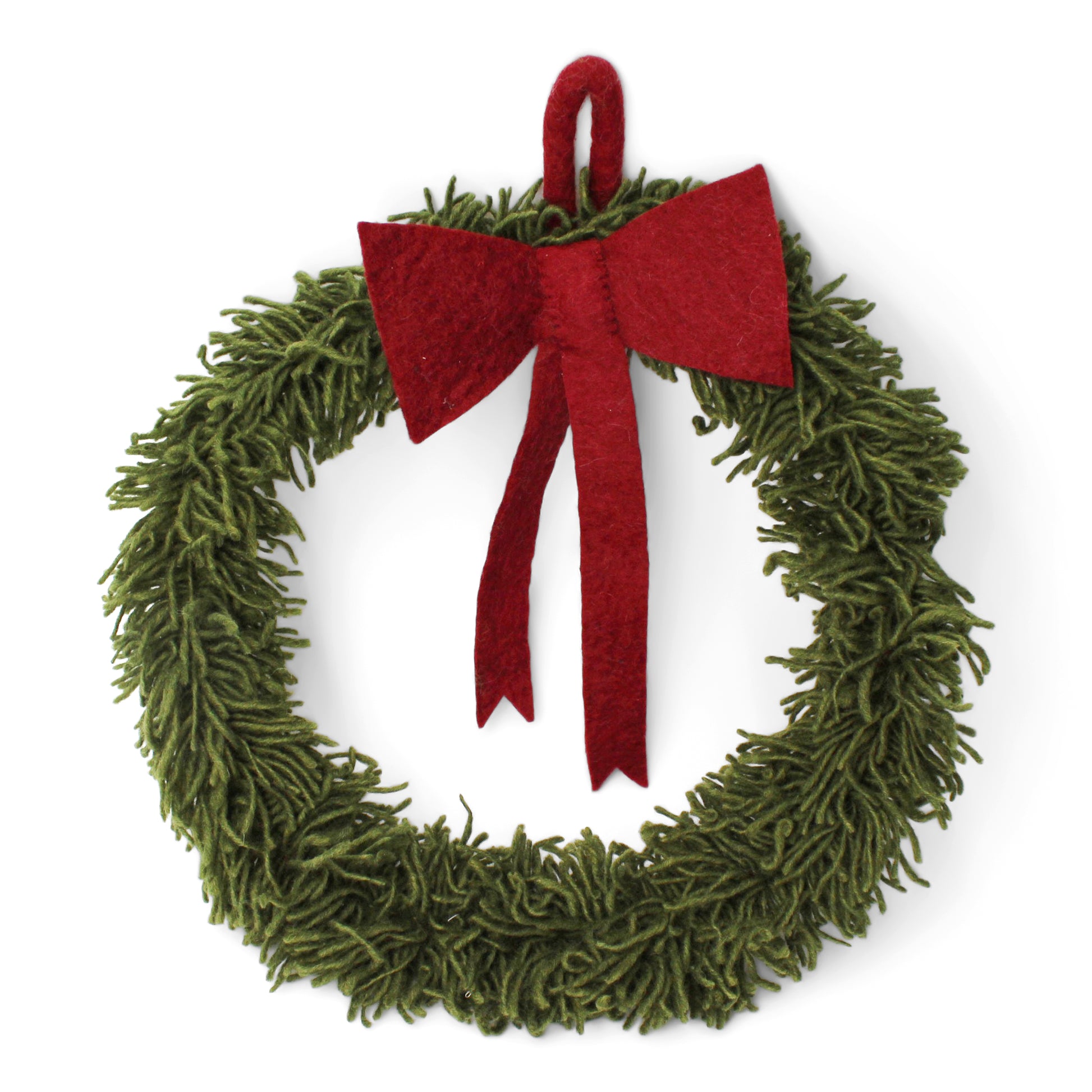 Gry&Sif-wreath-felt-green-big-w-red-bow