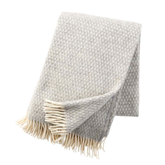 Klippan Knut Brushed Wool Blanket Light Grey