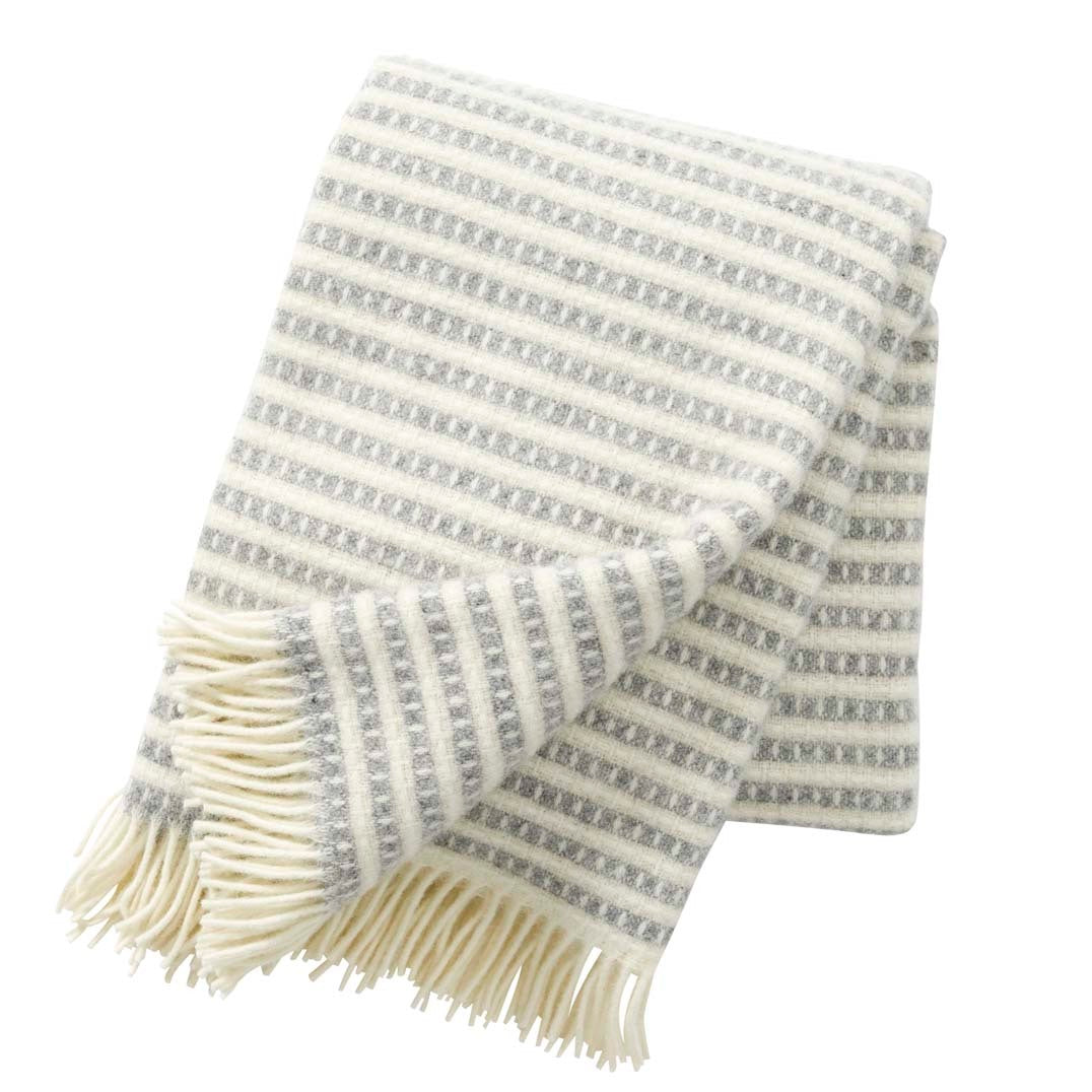 Klippan Olle Organic Wool Blanket Light Grey