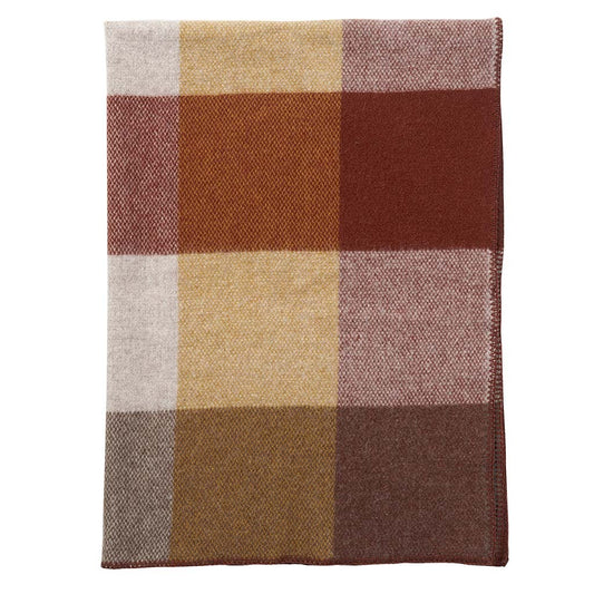 Klippan Block Wool Blanket Rust