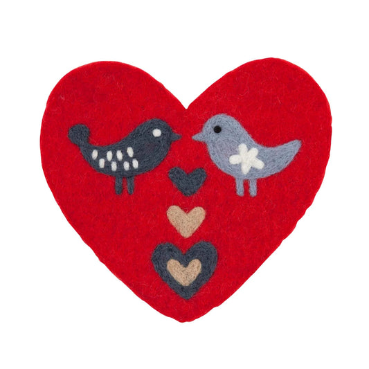 Klippan Love Birds Hand Felted Pot Mat