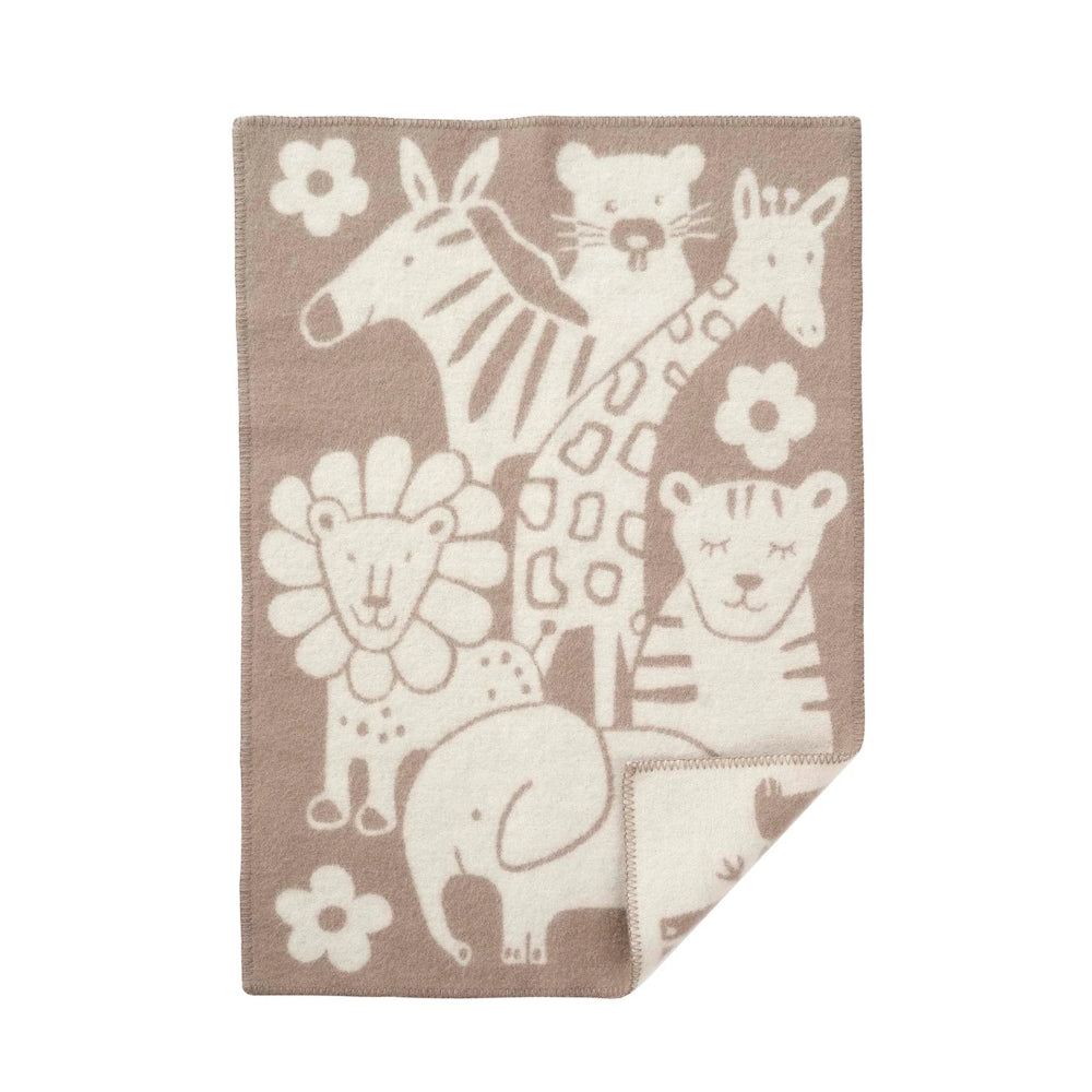 Klippan Picnic Eco Wool Baby Blanket Taupe