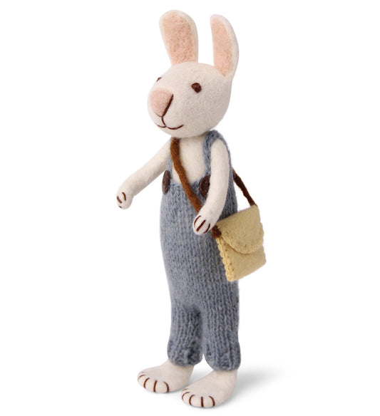 Gry & Sif Bunny XL White blue pants & bag