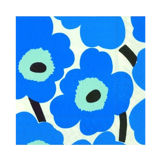 Marimekko-unikko-blue-napkin