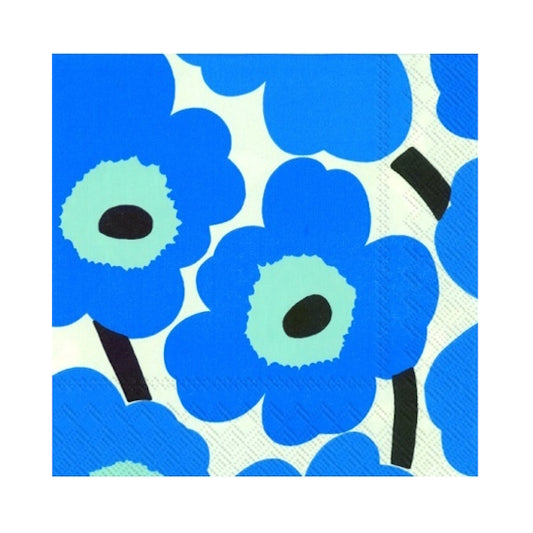 Marimekko-unikko-blue-napkin