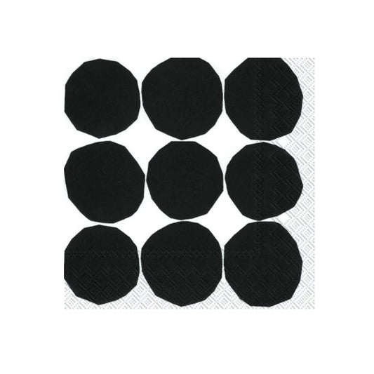 Marimekko-kivet-cocktail-napkin-black-white
