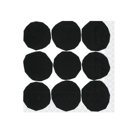 Marimekko Kivet Cocktail Napkin black-white