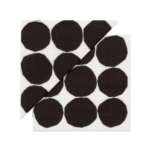 Marimekko Kivet Napkin Black white