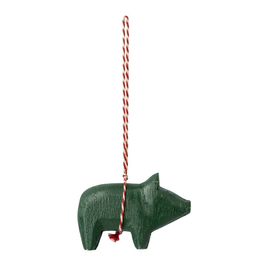 Maileg_Pig_Wooden_Ornament_Dark_Green1