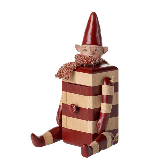 Maileg Elf With Drawer Red