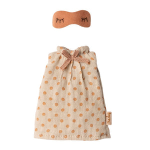 Maileg Nightgown Mum Mouse Light Grey
