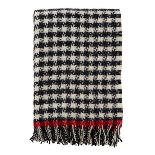 Klippan Dogtooth Wool Blanket Black