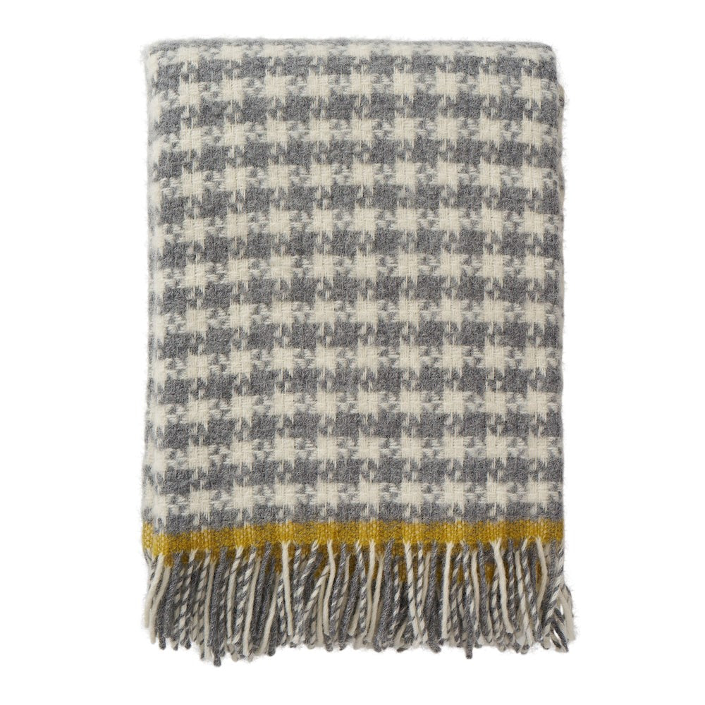 Klippan Dogtooth Wool Blanket Grey