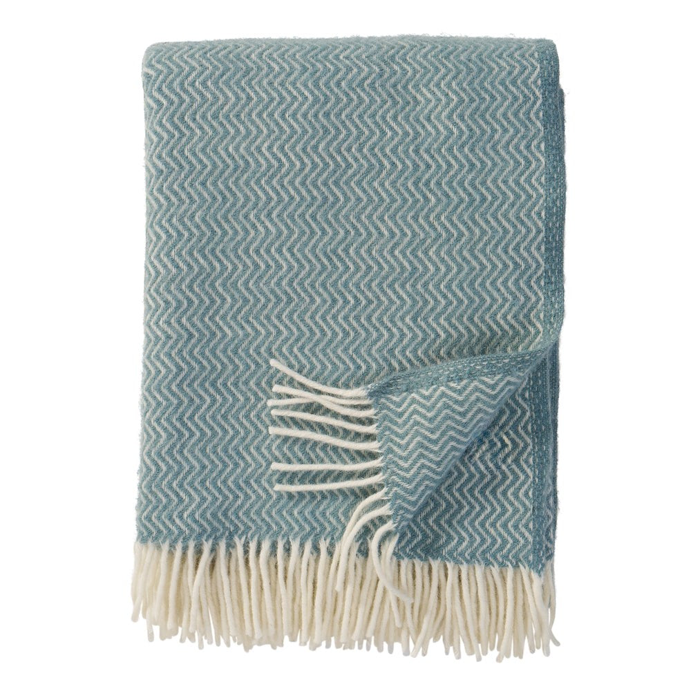 Klippan Sorbet Wool Blanket Silky Blue