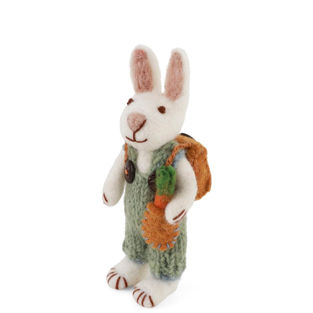 Gry & Sif Bunny Small White Boy Carrot & Backpack