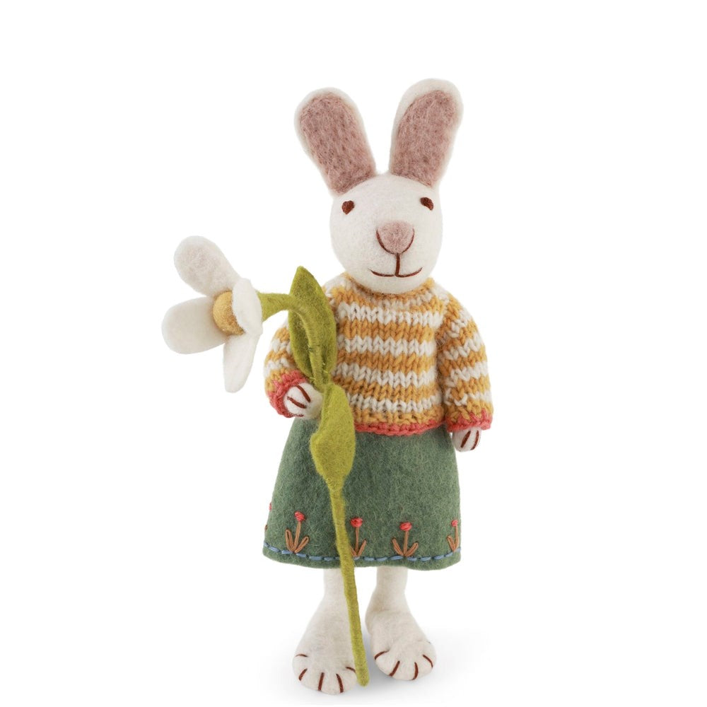 Gry & Sif Bunny Medium White Girl Skirt & Snowdrop
