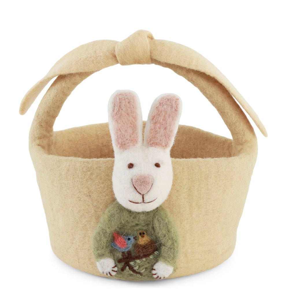 Gry & Sif Big Basket with Bunny Light Yellow