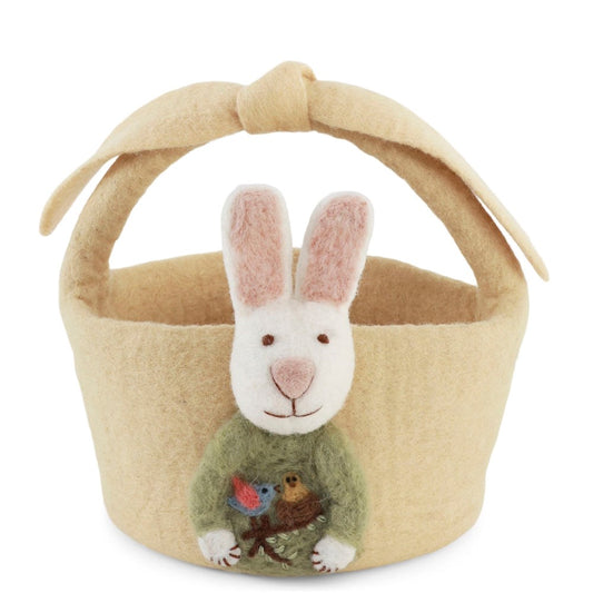 Gry & Sif Big Basket with Bunny Light Yellow