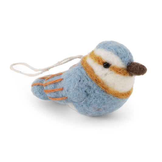 Gry & Sif Spinus Bird Blue Decoration