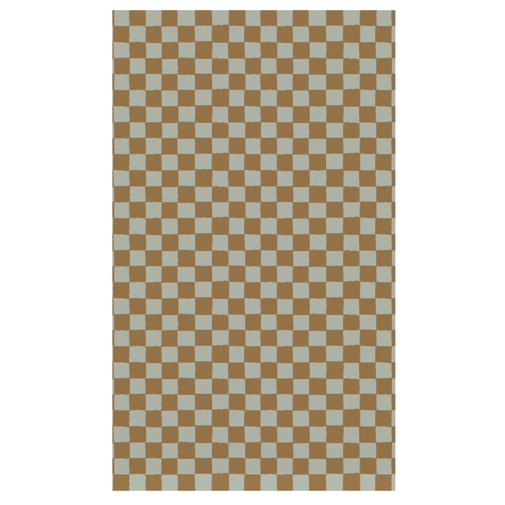 Maileg Gift Wrap 10m Checker Mint-Ocher