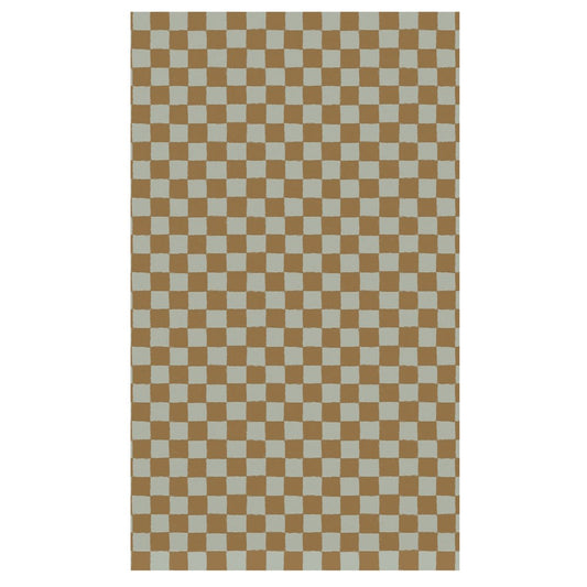 Maileg Gift Wrap 10m Checker Mint-Ocher