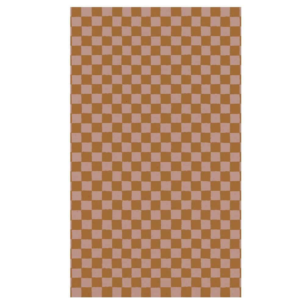 Maileg Gift Wrap 10m Checker Rose-Ocher