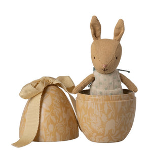 Maileg Easter Egg Small with Micro Rabbit Cream Yellow