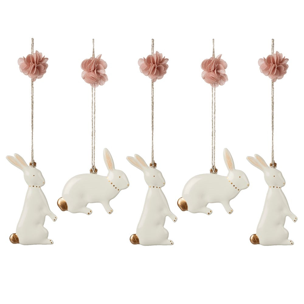 Maileg Metal Ornaments Easter Bunny 5pcs