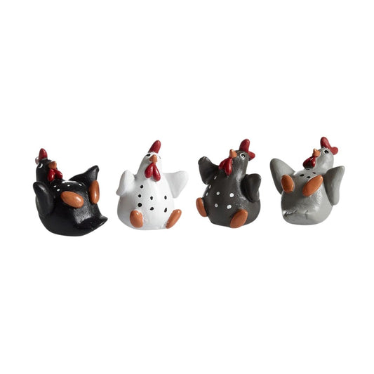 Naasgransgarden Hen Decoration 4pcs Assorted 2.5-3cm