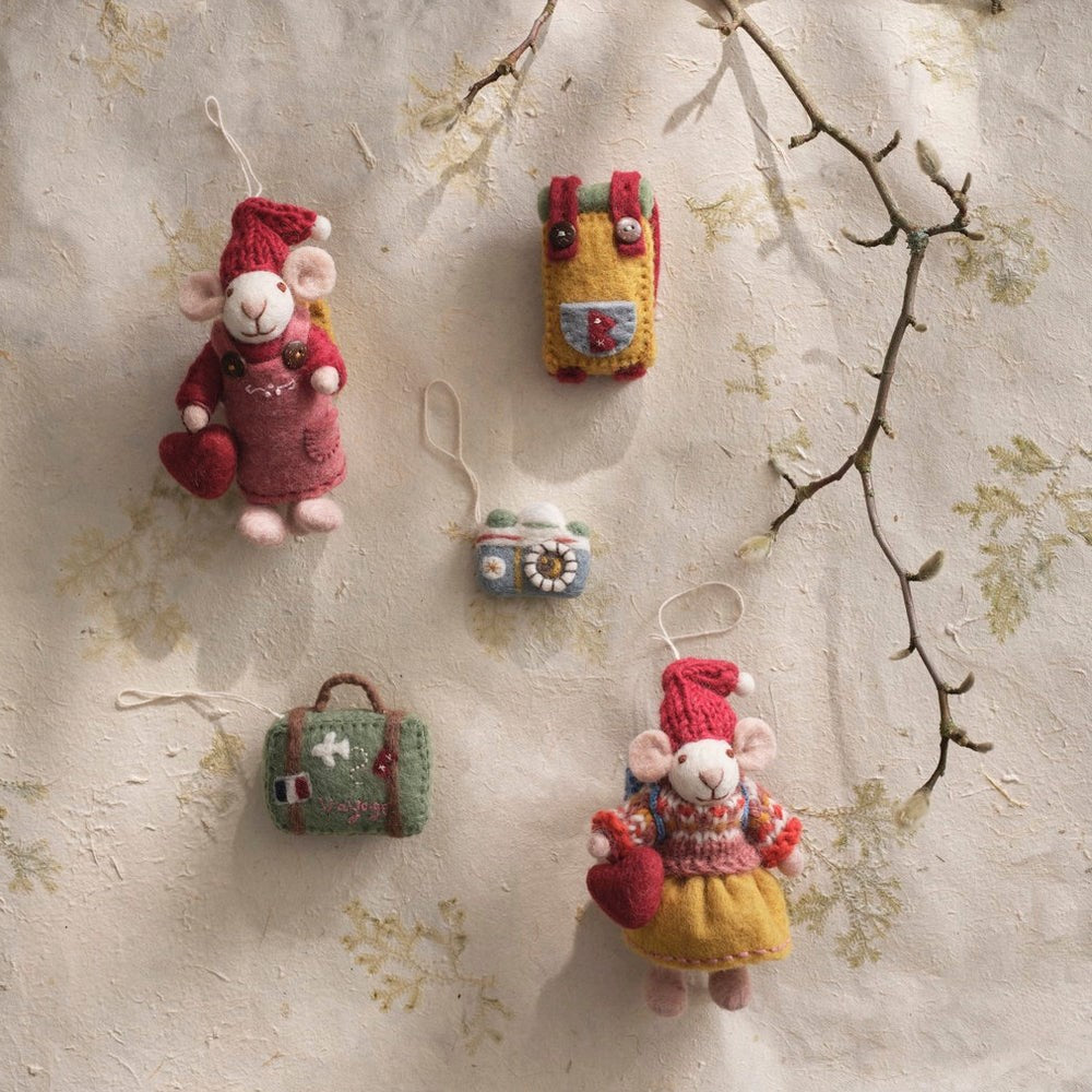 Gry & Sif Felted Camera Decoration