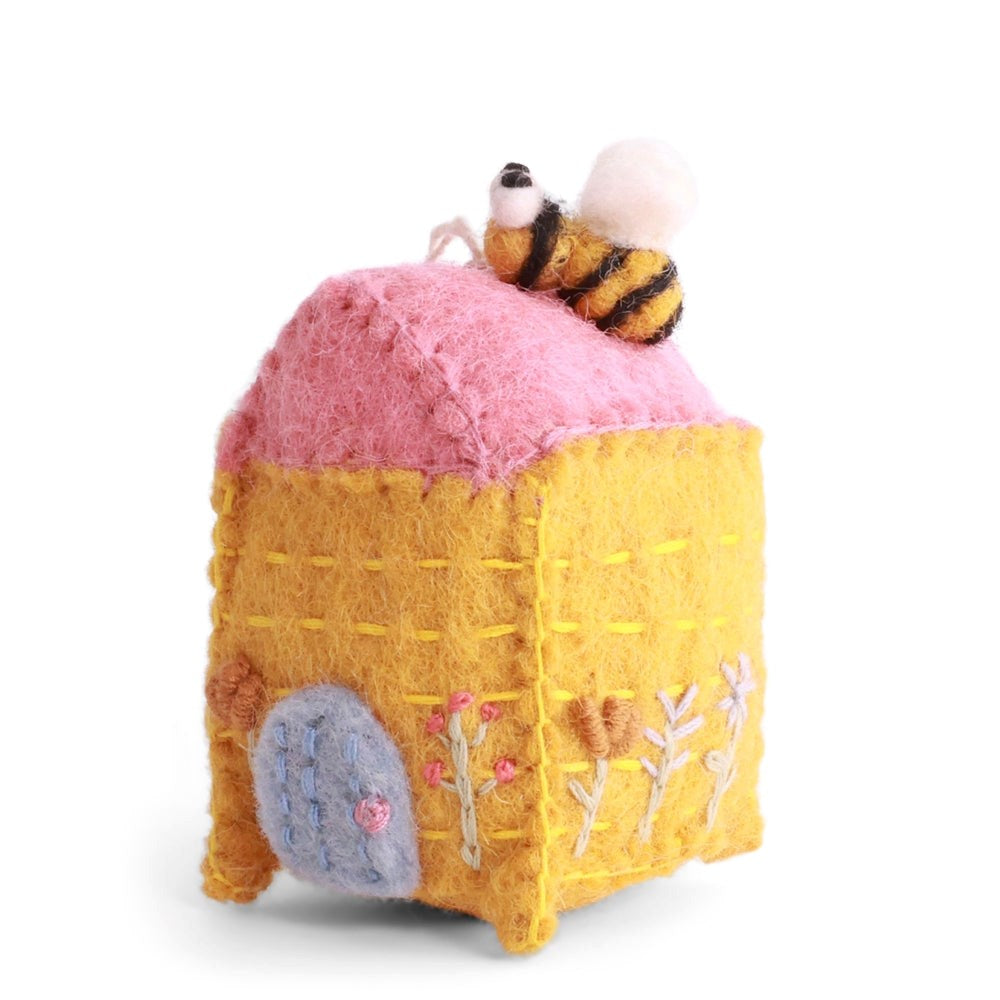 Gry & Sif Felted Beehive Decoration
