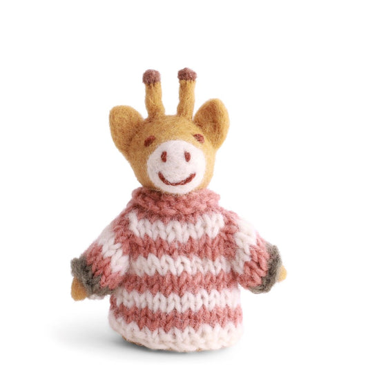Gry & Sif Felted Finger Puppet Giraffe
