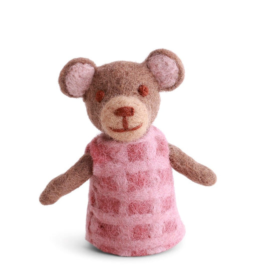 Gry & Sif Felted Finger Puppet Monkey