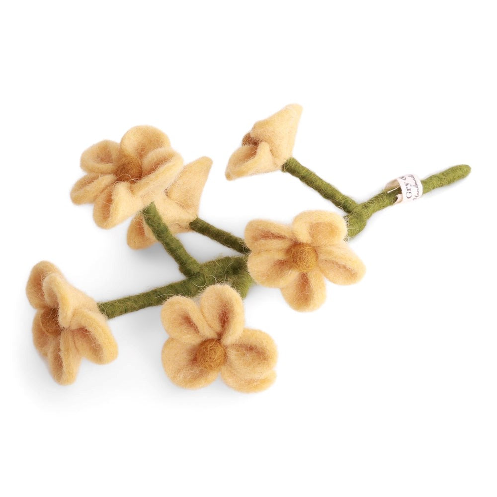 Gry & Sif Forget-Me-Not Felted Flower Light Yellow