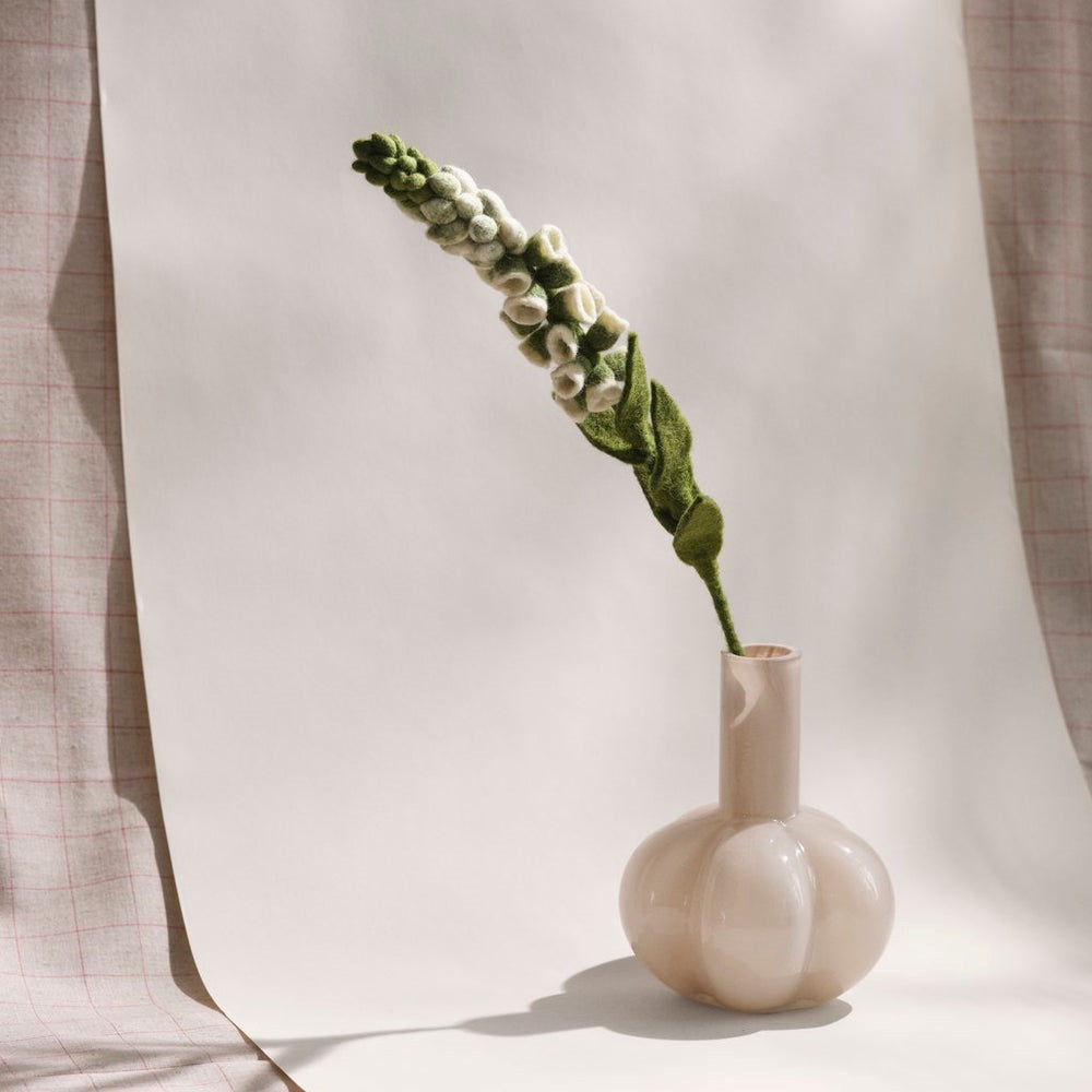 Gry & Sif Foxglove Felted Flower white