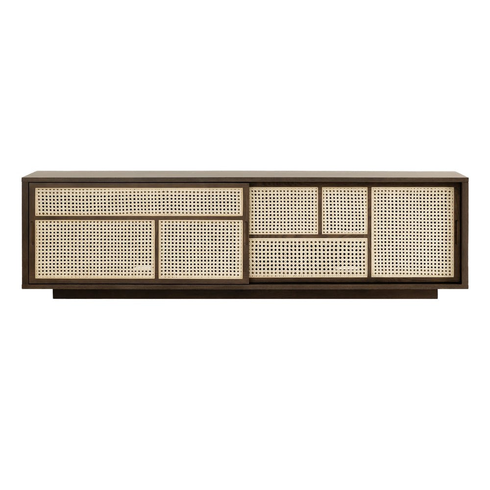 Design House Stockholm Air Sideboard Low Dark Oak-Rattan
