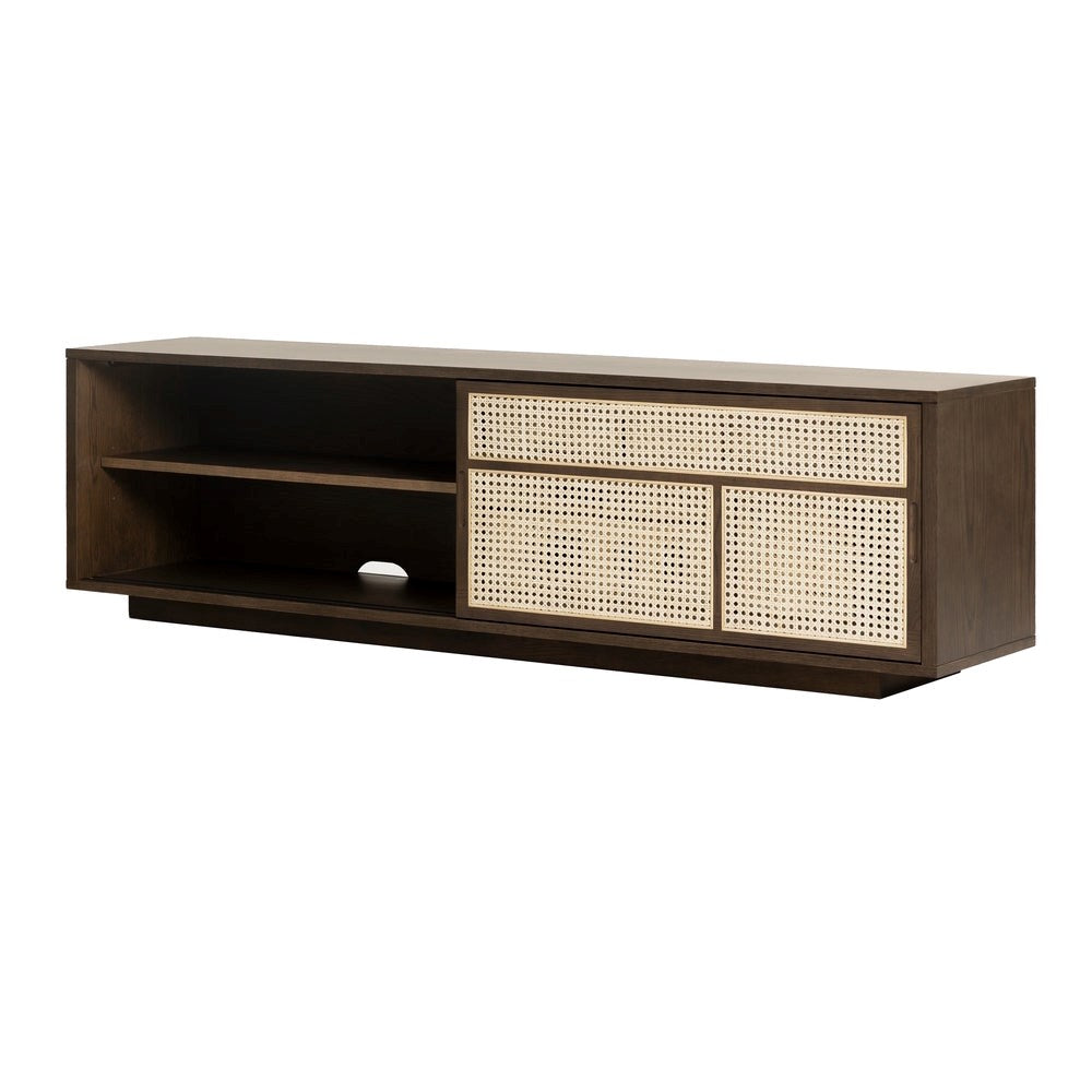 Design House Stockholm Air Sideboard Low Dark Oak-Rattan