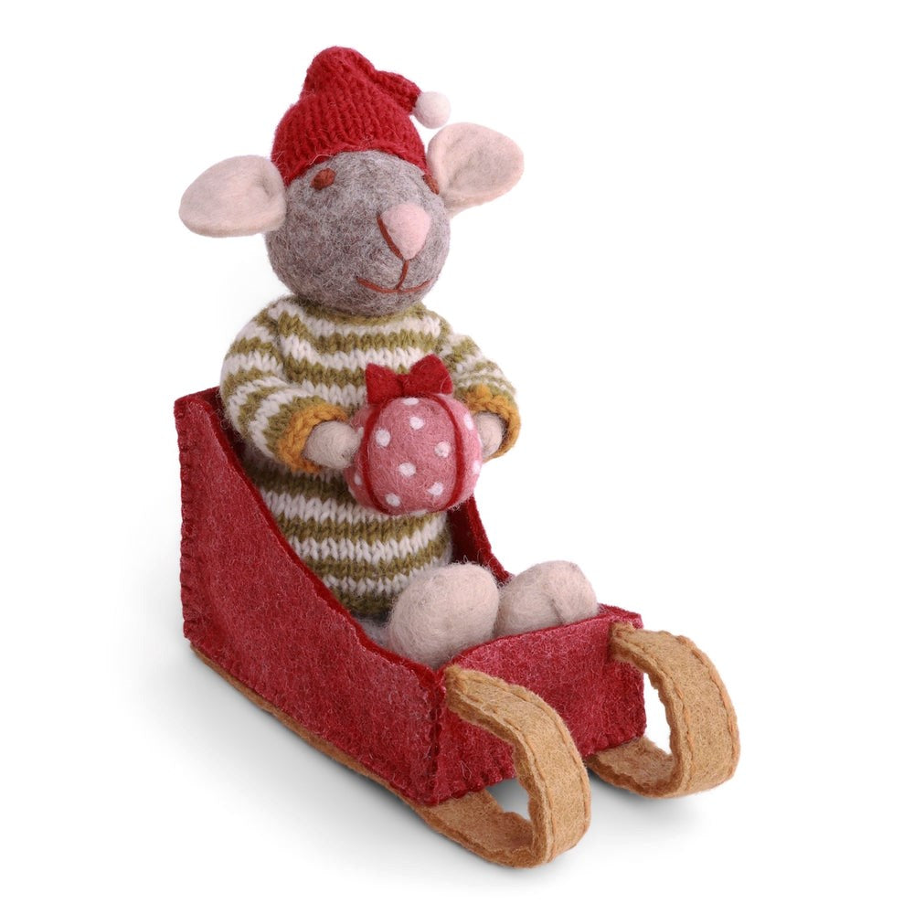 Gry & Sif Mouse Boy Medium Grey in Sled
