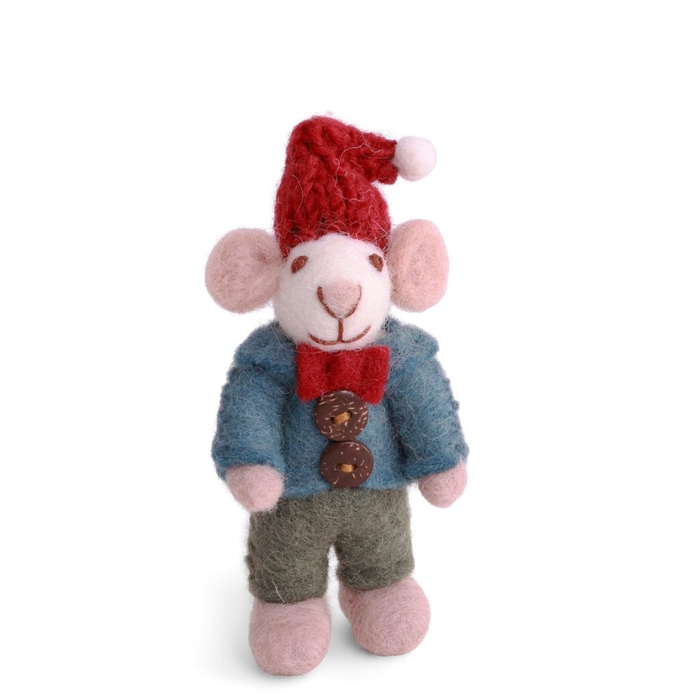 Gry & Sif Mouse Boy Mini White with Jacket