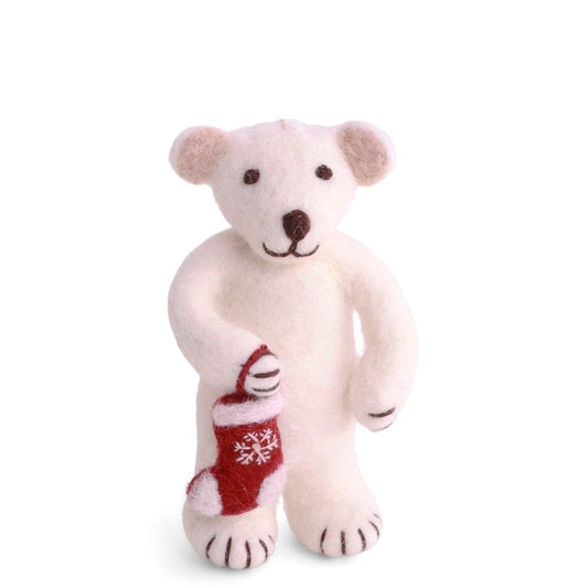 Gry & Sif Polar Bear Small with Stocking